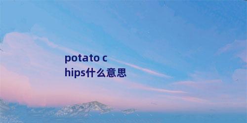 potato chips什么意思